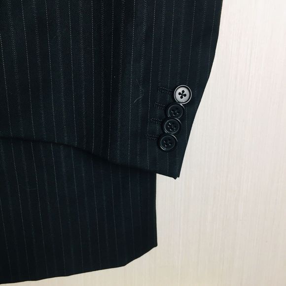 ERMENEGILDO ZEGNA TROFEO Men Black Sport Coat Blazer Gold Wool Size L (54R) - Picture 3 of 12